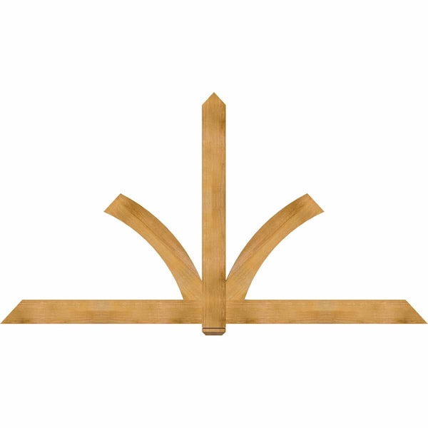 Ekena Millwork Redmond Rough Sawn Timber Gable Bracket, Western Red Cedar, 108"W x 58"H x 2"D x 6"F, 13/12 Pitch GBW108X58X0206RED00RWR - main